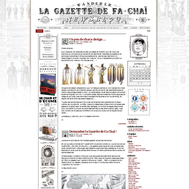 Site Officiel - Dargaud - Wanderer - De chair et d’écume (Web Design by Titash)