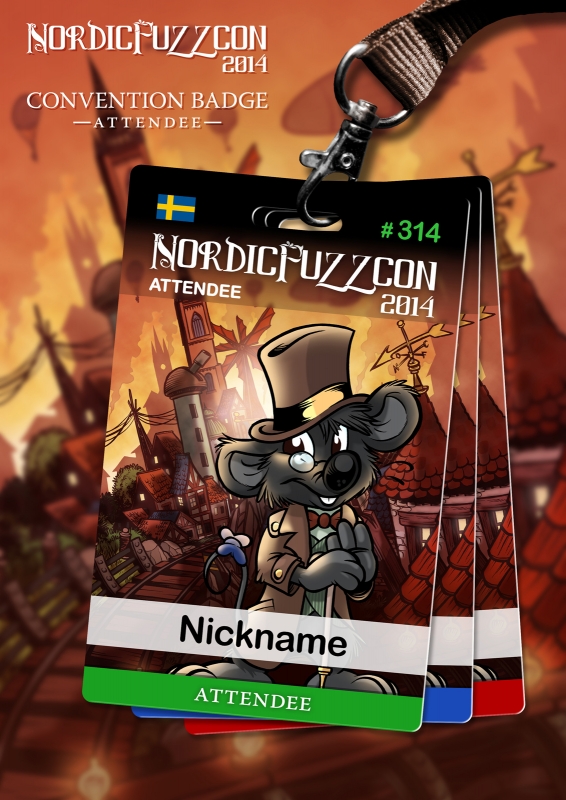 NordicFuzzCon 2014 Badges : Attendee (by Titash)