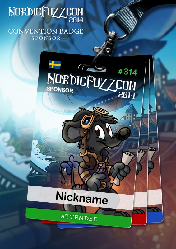 NordicFuzzCon 2014 Badges : Sponsor (by Titash)